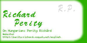 richard perity business card
